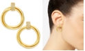 Macy's Alfani Gold-Tone Pav&eacute; Ring Small Hoop Earrings  , Created for Macy's
